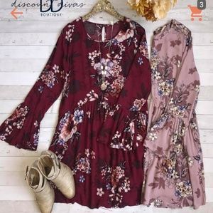 Light pink flowy dress - not red